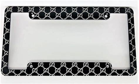 gucci license plate frame|gucci plate carrier.